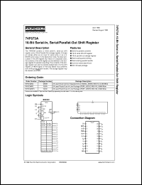74F673ASC datasheet:  16-Bit Serial-In Serial/Parallel-Out Shift Register 74F673ASC