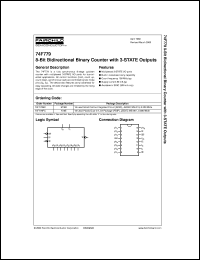 74F779PC datasheet:  8-Bit Bidirectional Binary Counter with 3-STATE Outputs 74F779PC