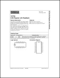 74F794SC datasheet:  8-Bit Register with Read Back 74F794SC