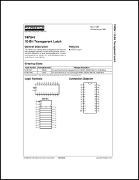 74F841SCX datasheet:  10-Bit Transparent Latch 74F841SCX