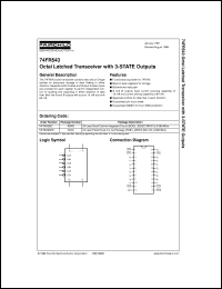 74FR543SCX datasheet:  Octal Latched Transceiver with 3-STATE Outputs 74FR543SCX
