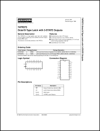 74FR573SC datasheet:  Octal D-Type Latch with 3-STATE Outputs 74FR573SC