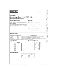 74LCX02M datasheet:  Low Voltage Quad 2-Input NOR Gate with 5V Tolerant Inputs 74LCX02M