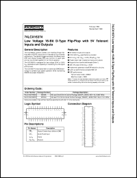 74LCX16374CW datasheet:  Low-Voltage 16-Bit D-Type Flip-Flop with 5V Tolerant Inputs and Outputs 74LCX16374CW