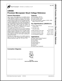 LM4050AIM3-2.5 datasheet: Precision Micropower Shunt Voltage Reference LM4050AIM3-2.5