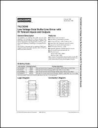 74LCX240SJX datasheet:  Low-Voltage Octal Buffer/Line Driver with 5V Tolerant Inputs and Outputs 74LCX240SJX