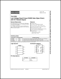 74LCX38MX datasheet:  Low-Voltage Quad 2-Input NAND Gate (Open Drain) with 5V Tolerant Inputs 74LCX38MX