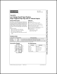 74LCX74MX datasheet:  Low Voltage Dual D-Type Positive Edge-Triggered Flip-Flop with 5V Tolerant Inputs 74LCX74MX