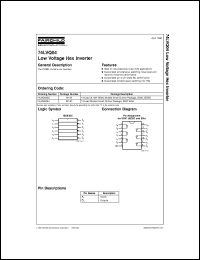 74LVQ04SJ datasheet:  Low Voltage Hex Inverter 74LVQ04SJ