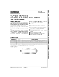 74LVT16240MEAX datasheet:  Low Voltage 16-Bit Inverting Buffer/Line Driver with 3-STATE Outputs 74LVT16240MEAX