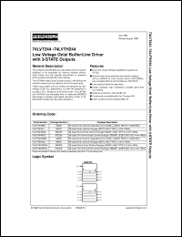 74LVT244WM datasheet:  Low Voltage Octal Buffer/Line Driver with 3-STATE Outputs 74LVT244WM