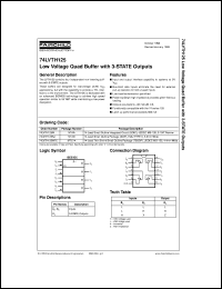 74LVTH125M datasheet:  Low Voltage Quad Buffer with 3-STATE Outputs 74LVTH125M