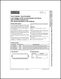 74LVTH162240MEA datasheet:  Low Voltage 16-Bit Inverting Buffer/Line Driver with 3-STATE Outputs and 25 Ohm Series Resistors in the Outputs 74LVTH162240MEA