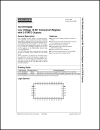 74LVTH16646MTD datasheet:  Low Voltage 16-Bit Transceiver/Register with 3-STATE Outputs 74LVTH16646MTD