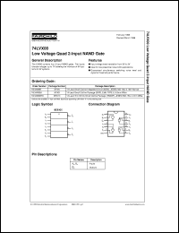 74LVX00SJX datasheet:  Low Voltage Quad 2-Input NAND Gate 74LVX00SJX