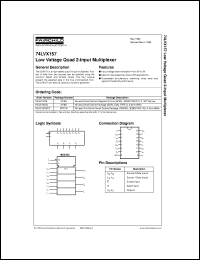 74LVX157M datasheet:  Low Voltage Quad 2-Input Multiplexer 74LVX157M