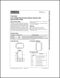 74LVX163SJX datasheet:  Low Voltage Synchronous Binary Counter with Synchronous Clear 74LVX163SJX