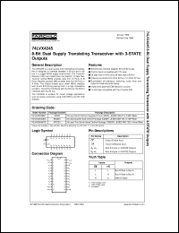 74LVX4245WMX datasheet:  8-Bit Dual Supply Translating Transceiver with 3-STATE Outputs 74LVX4245WMX