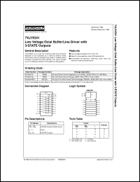 74LVX541SJX datasheet:  Low Voltage Octal Buffer/Line Driver with 3-STATE Outputs 74LVX541SJX