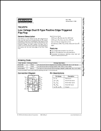 74LVX74MX datasheet:  Low Voltage Dual D-Type Positive Edge-Triggered Flip-Flop 74LVX74MX