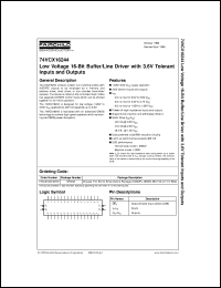 74ALVC16244MTD datasheet:  Low Voltage 16-Bit Buffer/Line Driver with 3.6V Tolerant Inputs and Outputs 74ALVC16244MTD