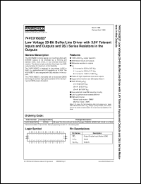 74VCX162827MEA datasheet:  Low Voltage 20-Bit Buffer/Line Driver with 3.6V Tolerant Inputs and Outputs and 26 Ohm Series Resistors in the Outputs 74VCX162827MEA