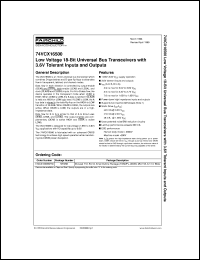 74VCX16500MTDX datasheet:  Low Voltage 18-Bit Universal Bus Transceivers with 3.6V Tolerant Inputs and Outputs 74VCX16500MTDX