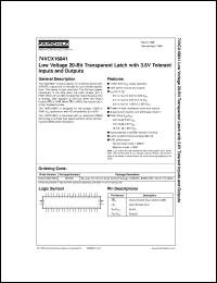 74VCX16841MEA datasheet:  Low Voltage 20-Bit Transparent Latch with 3.6V Tolerant Inputs and Outputs 74VCX16841MEA