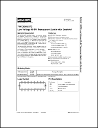 74VCXH16373MTD datasheet:  Low Voltage 16-Bit Transparent Latch with Bushold 74VCXH16373MTD