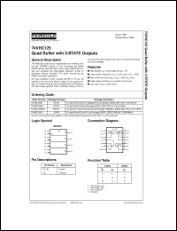 74VHC125SJX datasheet:  Quad Buffer with 3-STATE Outputs 74VHC125SJX