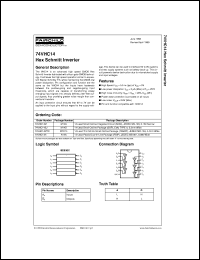 74VHC14MX datasheet:  Hex Schmitt Inverter 74VHC14MX