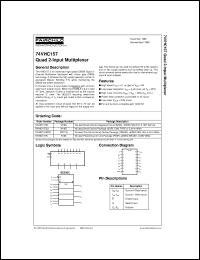 74VHC157M datasheet:  Quad 2-Input Multiplexer 74VHC157M