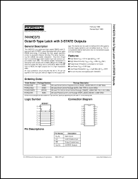 74VHC373MX datasheet:  Octal D-Type Latch with 3-STATE Outputs 74VHC373MX