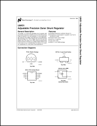 LM431ACM3X datasheet: Adjustable Precision Zener Shunt Regulator LM431ACM3X