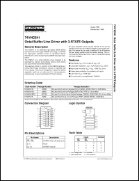 74VHC541MTCX datasheet:  Octal Buffer/Line Driver with 3-STATE Outputs 74VHC541MTCX