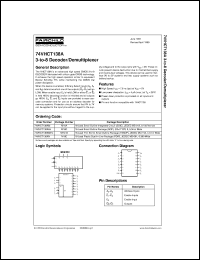 74VHCT138AN datasheet:  3-to-8 Decoder/Demultiplexer 74VHCT138AN