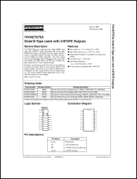 74VHCT573AM datasheet:  Octal D-type Latch with 3-STATE Outputs 74VHCT573AM