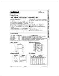 74VHCT74AMX datasheet:  Dual D-Type Flip-Flop with Preset and Clear 74VHCT74AMX