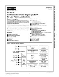 ACE1101BVN datasheet:  Arithmetic Controller Engine (ACEx) for Low Power Applications ACE1101BVN
