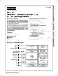 ACE1202VM8 datasheet:  Arithmetic Controller Engine (ACEx?) for Low Power Applications ACE1202VM8