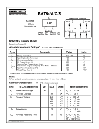 BAT54A datasheet:  Schottky Barrier Diodes BAT54A