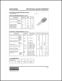 BC307 datasheet:  PNP Epitaxial Silicon Transistor BC307