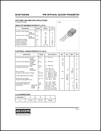BC309 datasheet:  PNP Epitaxial Silicon Transistor BC309