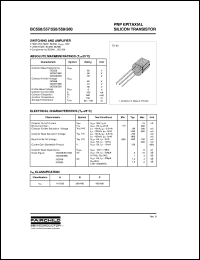 BC556 datasheet:  PNP Epitaxial Silicon Transistor BC556
