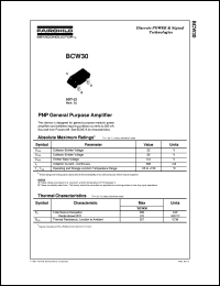 BCW30 datasheet:  PNP General Purpose Amplifier BCW30