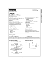 CD4016BCN datasheet:  Quad Bilateral Switch CD4016BCN