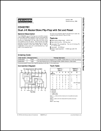 CD4027BCMX datasheet:  Dual J-K Master/Slave Flip-Flop with Set and Reset CD4027BCMX