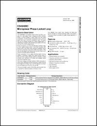 CD4046BCM datasheet:  Micropower Phase-Locked Loop CD4046BCM