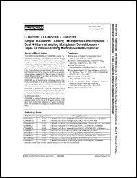 CD4052BCM datasheet:  Dual 4-Channel Analog Multiplexer/Demultiplexer CD4052BCM