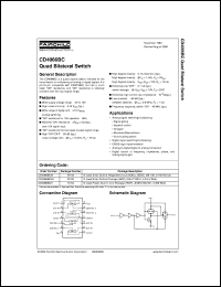 CD4066BCM datasheet:  Quad Bilateral Switch CD4066BCM